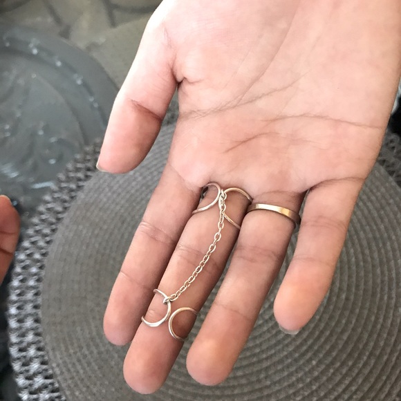 Double ring of silver 9.25 - Picture 4 of 5